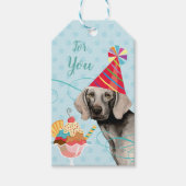 Sweet Birthday Weimaraner Gift Labels Cadeaulabel (Voorkant)