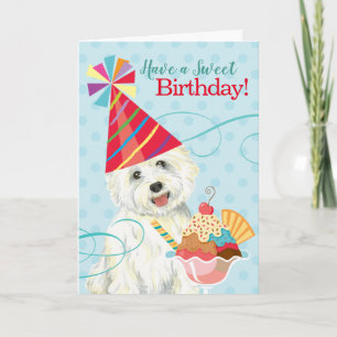 Sweet Birthday Westie Card Kaart