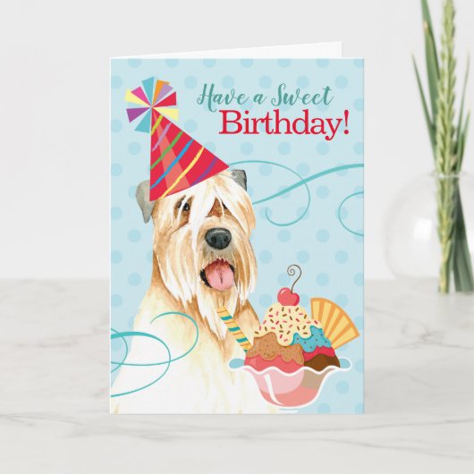 Sweet Birthday Wheaten Terrier Card Kaart (Voorkant)