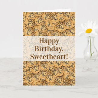 Sweet Birthday Wishes Chocolate Chip Cookie Card Kaart
