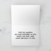 "SWEET BIRTHDAY WISHES, ITALIAANSE STIJL" KAART (Binnen)