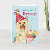 Sweet Birthday Yorkie Kaart (Voorkant)