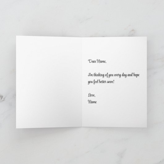 Sweet Biscuit Get Well Kaart (Binnen)