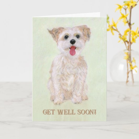 Sweet Biscuit Get Well Kaart (Gele Bloem)