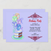 Sweet Bithday Cake and Balloons Kaart (Voorkant / Achterkant)