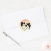 Sweet Black and White Dog op Oranje Sticker (Envelop)