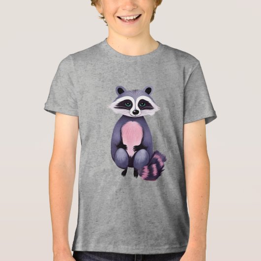 Sweet Black Baby Raccoon Tri-Blend Shirt (Voorkant)