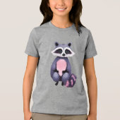 Sweet Black Baby Raccoon Tri-Blend Shirt (Voorkant)