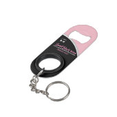 Sweet Black Bean Promotional Business Sleutelhange Mini Flessenopener (Achterkant Gekanteld)