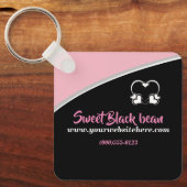 Sweet Black Bean Promotional Business Sleutelhange Sleutelhanger (Voorkant)