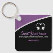 Sweet Black Bean Promotional Business Sleutelhange Sleutelhanger (Voorkant)