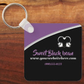 Sweet Black Bean Promotional Business Sleutelhange Sleutelhanger (Voorkant)