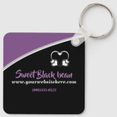 Sweet Black Bean Promotional Business Sleutelhange Sleutelhanger (Achterkant)