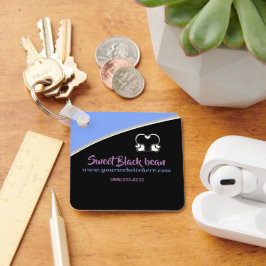 Sweet Black Bean Promotional Business Sleutelhange Sleutelhanger