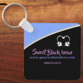 Sweet Black Bean Promotional Business Sleutelhange Sleutelhanger (Voorkant)