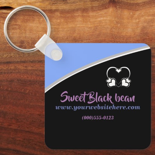 Sweet Black Bean Promotional Business Sleutelhange Sleutelhanger (Voorkant)