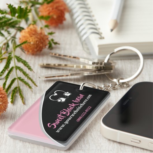 Sweet Black Bean Promotional Business Sleutelhange Sleutelhanger (Voorkant Rechts)