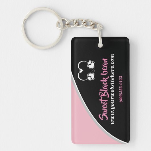 Sweet Black Bean Promotional Business Sleutelhange Sleutelhanger (Voorkant)