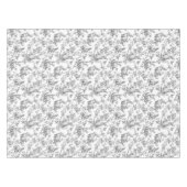 Sweet Black Bunny Rabbits French Toile Tafelkleed (Voorkant (Horizontaal))