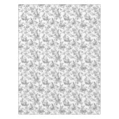 Sweet Black Bunny Rabbits French Toile Tafelkleed (Voorkant)