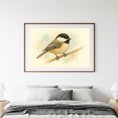 Sweet Black-Capped Chickadee Waterverf Portret Poster