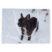 Sweet Black French Bulldog Likert sneeuw Large Cadeautasje (Achterkant)