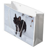 Sweet Black French Bulldog Likert sneeuw Large Cadeautasje (Voorkant Gekanteld)
