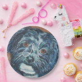 SWEET BLACK HAVANESE MONOGRAM PARTIJ PAPIEREN BORDJE (Feest)