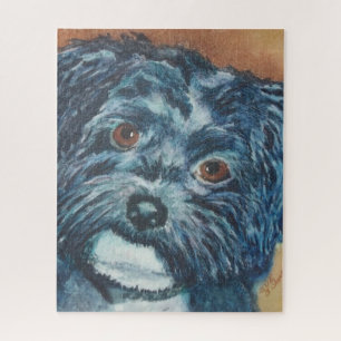 Sweet Black Havanese Puppy Legpuzzel