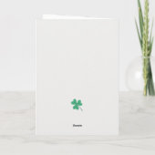 Sweet Black Kitten op St. Patrick's Day Feestdagen Kaart (Achterkant)