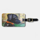 Sweet Black Lab bagagelabel door Willowcatdesigns (Voorkant horizontaal)