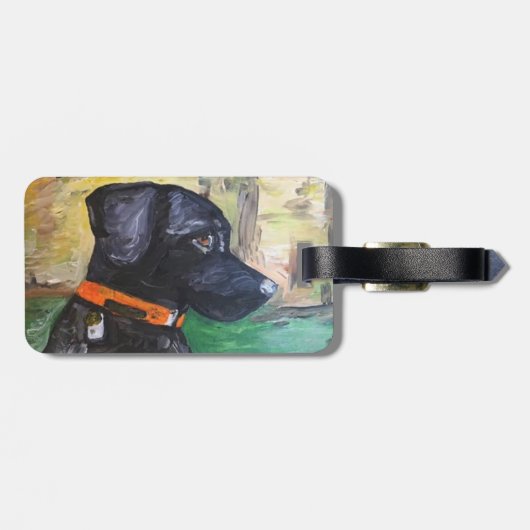 Sweet Black Lab bagagelabel door Willowcatdesigns (Achterkant horizontaal)