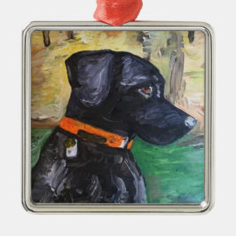Sweet Black Lab Ornament van Willowcatdesigns