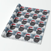 Sweet Black Piggy Kerstmis Cadeaupapier (Uitgerold)