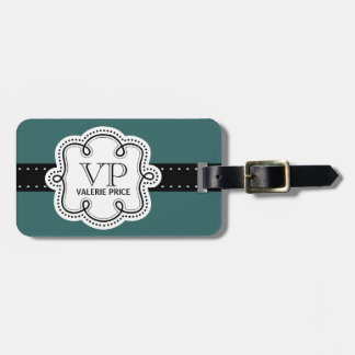 Sweet Blauwgroen Groen Gepersonaliseerd Meisje Lab Bagagelabel
