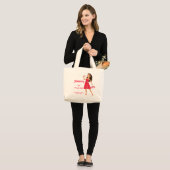 Sweet Bloemenmeisje Grote Tote Bag (Voorkant (model))