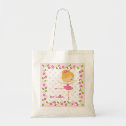 Sweet Blonde Ballerina Canvas tas (Voorkant)