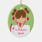 Sweet Blonde Girl Sister Keramisch Ornament (Rechts)