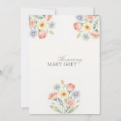 Sweet Bloom Invitation Kaart (Achterkant)