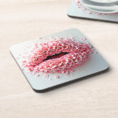 Sweet Bloom Lips Art Bier Onderzetter (Linkerzijde)