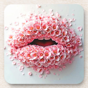 Sweet Bloom Lips Art Bier Onderzetter