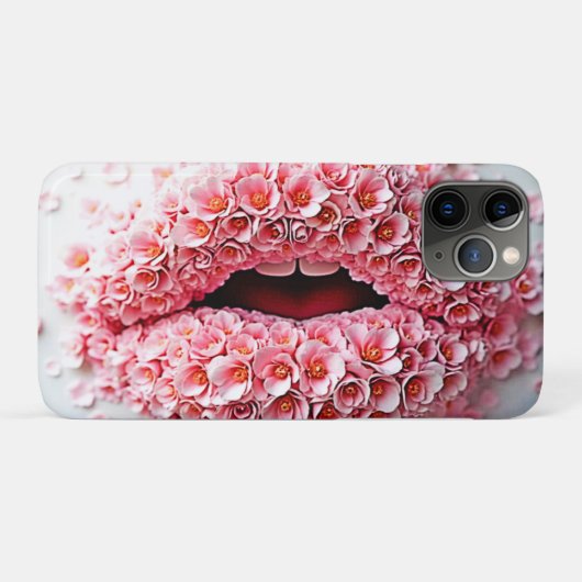 Sweet Bloom Lips Art Case-Mate iPhone Case (Achterkant (horizontaal))