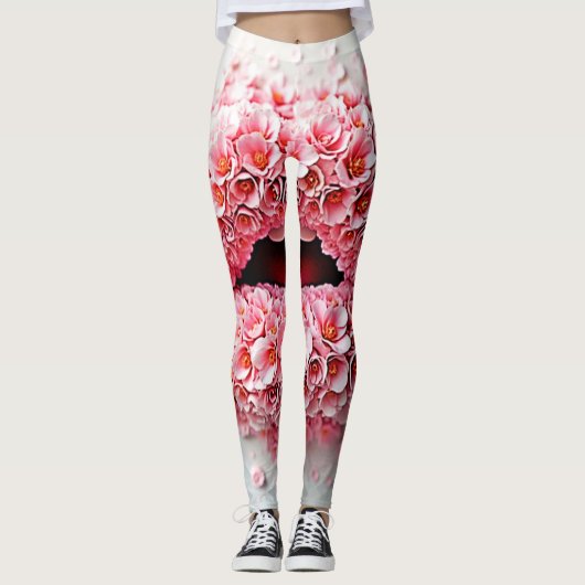Sweet Bloom Lips Art Leggings (Voorkant)