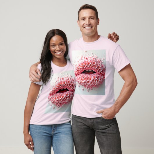Sweet Bloom Lips Art T-shirt (Unisex)