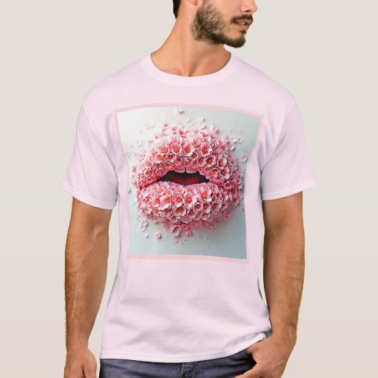 Sweet Bloom Lips Art T-shirt (Voorkant)