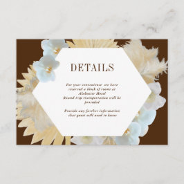 Sweet Blooms Blue Wedding Details Kaart