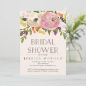 Sweet Blooms Bruids Douche Uitnodiging Kaart (Staand voorkant)