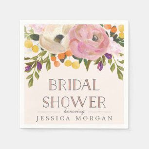 Sweet Blooms Vrijgezellenfeest servetten