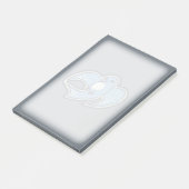 Sweet Blue and White Bird Ink Tekening Design Post-it® Notes (Schuin)