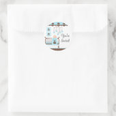 Sweet Blue Baby kamer U bent uitgenodigdSticker Ronde Sticker (Tas)